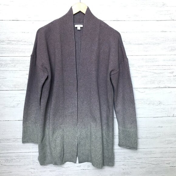 J. Jill Sweaters - J. Jill Pure Women's Purple Gray Ombre Cardigan Sweater Open Front Small